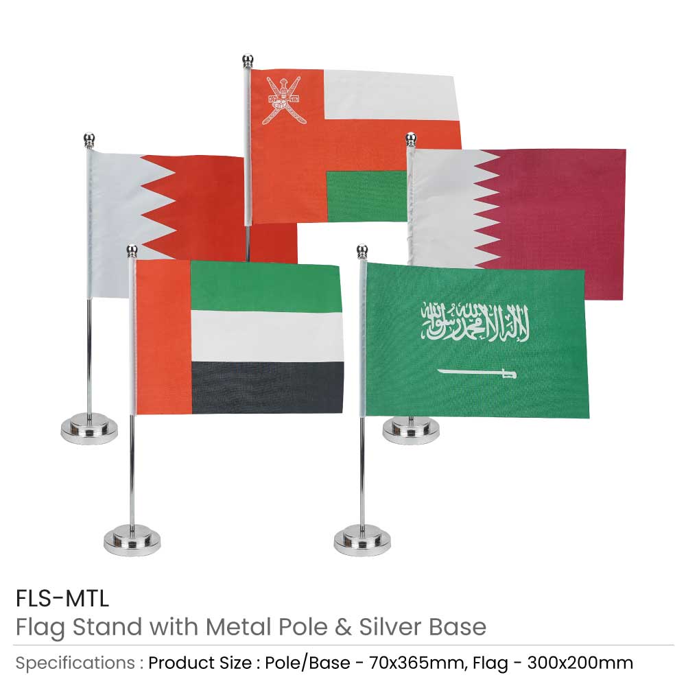 Flag-with-Metal-Pole-and-Silver-Base-FLS-MTL